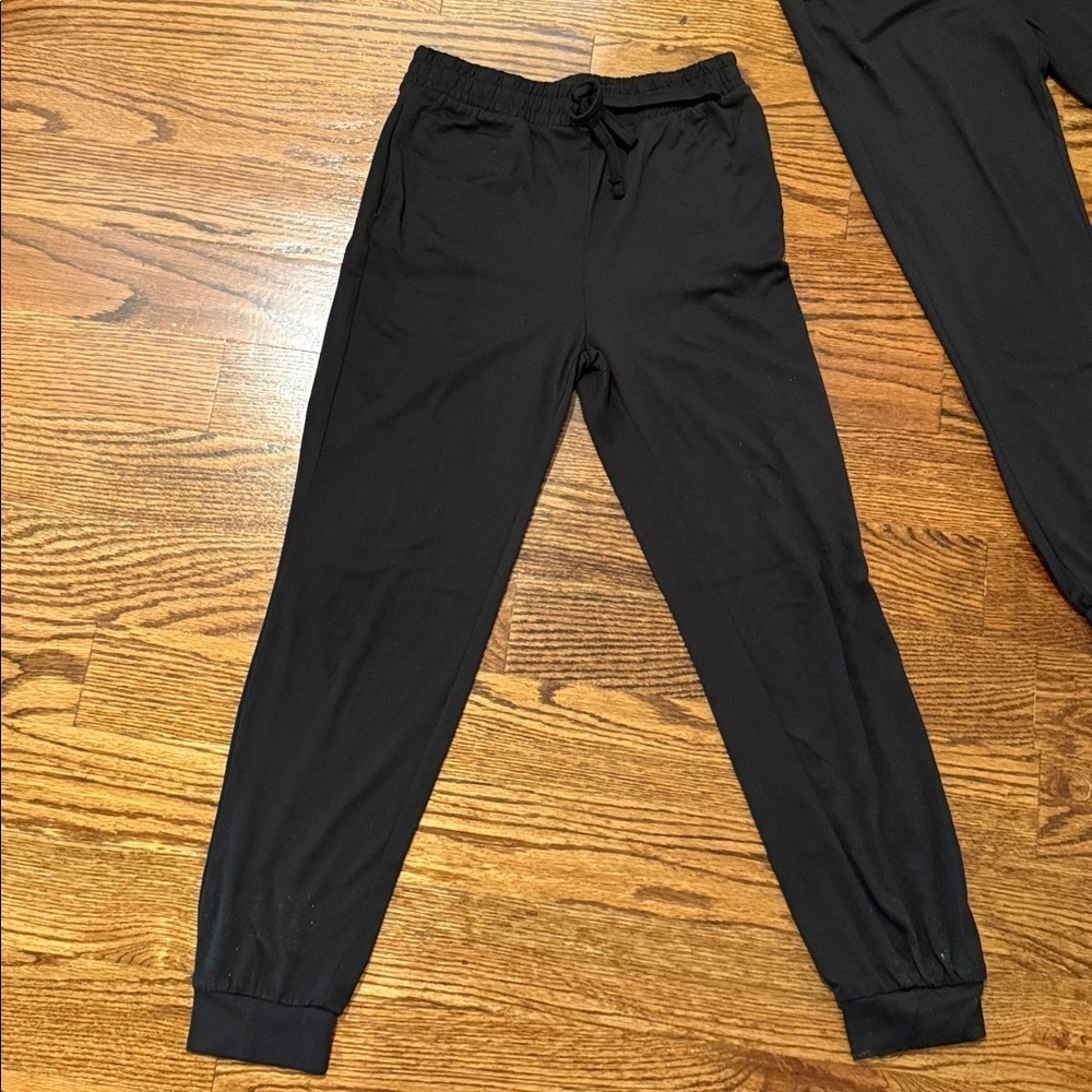 Cat & Jack spooky crew neck sweatshirt and black joggers set of 2 large (10/12) - Picture 5 of 8